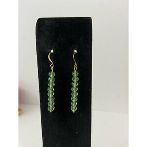 green bead earrings